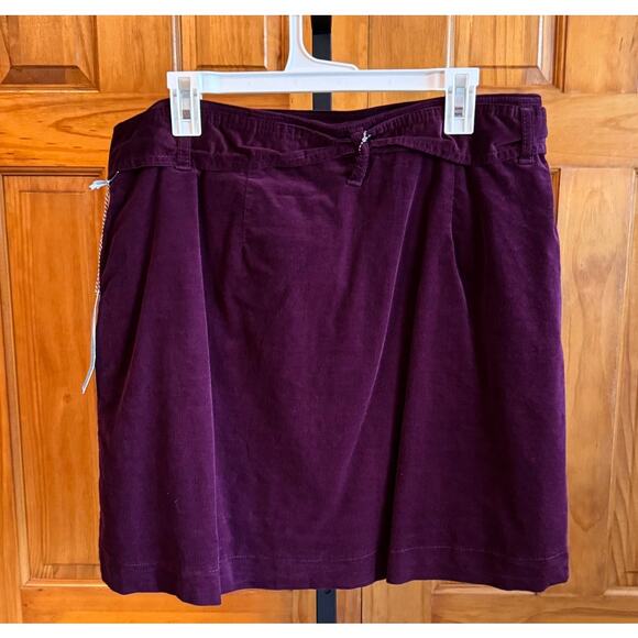 Draper James RSVP Women’s Corduroy Wrap Skirt Purple Plum Size XL NEW w/Tags - Picture 4 of 5